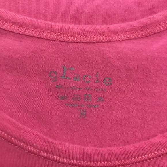 Pink crew neck t-shirt, Medium - Picture 3 of 4